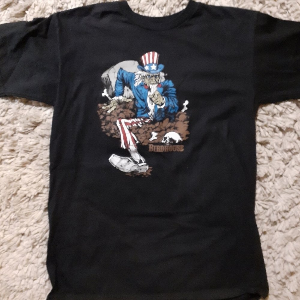 Vintage Birdhouse Tony Hawk Uncle Sam 90s shirt S